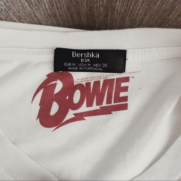 BERSHKA David Bowie White T-shirt - Picture 4 of 4